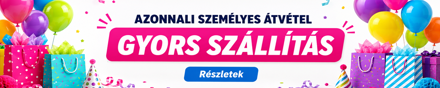 Gyors szállítás és akár azonnali személyes átvétel