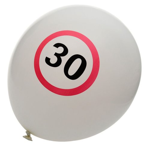 Sebességkorlátozó lufi 30-as számmal 30cm (6db)