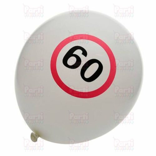 Sebességkorlátozó lufi 60-as számmal 30cm (6db) - NYOMATHIBÁS