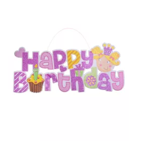 Happy Birthday transzparens lányos