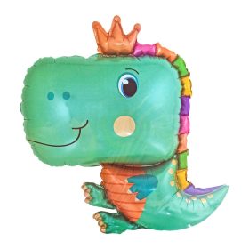 Bébi Dinoszaurusz koronával fólia lufi 62x77cm