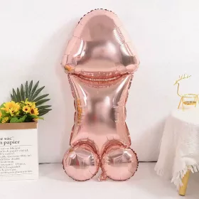 Óriási rosegold színű, kuki alakú fólia lufi 90cm