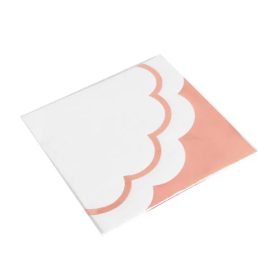 Rosegold fényes party papír szalvéta 33x33cm 10db-os