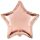 Csillag Alakú Fólia Lufi Rosegold 45cm