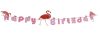 Happy Birthday banner, flamingós DIY
