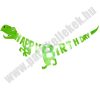 Dínós, T-Rex Happy Birthday banner DIY - zöld