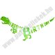 Dínós, T-Rex Happy Birthday banner DIY - zöld