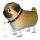 Sétáló kutya fólia lufi, 58cm