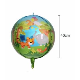   Állatos zsiráfos oroszlános 4D fólia lufi, 63x28cm, 40cm (HÉLIUM TÖLTÉS NÉLKÜL!)