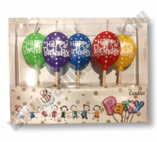 Happy Birthday lufis születésnapi gyertyakészlet, 5db-os