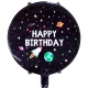 Űrhajós szülinapi Happy Birthday fólia lufi 45cm