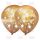 Boldog szülinapot metál fényes arany lufi 30cm (4db)