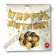 Happy Birthday banner, csillogós, arany-ezüst - DIY