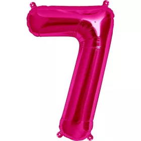 7-es Szám Óriás Fólia Lufi Magenta 105cm 