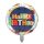 Happy Birthday round and blocks szüinapi fólia lufi 45cm