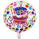 Tortás Happy Birthday fólia lufi 45cm