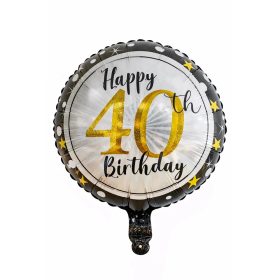 Happy birthday 40th szülinapi fólia lufi 45cm