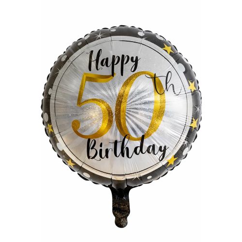Happy birthday 50th szülinapi fólia lufi 45cm