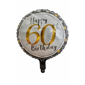 Happy birthday 60th szülinapi fólia lufi 45cm