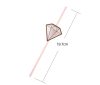 Gyémántgyűrűs rózsaszín papír szívószál lánybúcsú, 12db-os