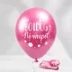 Boldog névnapot lufi rózsaszín színű 30cm (5db/csomag)