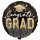 Congrats Grad! fekete-arany sapkás ballagási fólia lufi 45cm