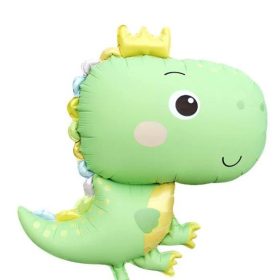 Cuki díno alakú zöld fólia lufi 79cm