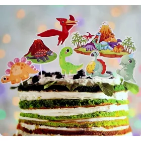 Dinoszauruszok tortadekoráció, 7db-os