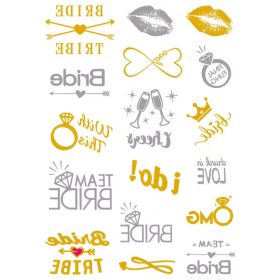 Ideiglenes tetoválás lánybúcsúra - Arany-Ezüst - 1