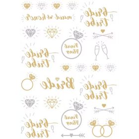 Ideiglenes tetoválás lánybúcsúra - Arany-Ezüst - 3