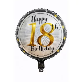 Happy birthday 18th szülinapi fólia lufi 45cm
