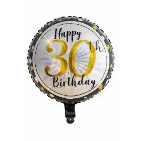 Happy birthday 30th szülinapi fólia lufi 45cm