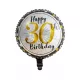 Happy birthday 30th szülinapi fólia lufi 45cm