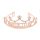 Rosegold Bride To Be lánybúcsú tiara fém