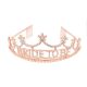 Rosegold Bride To Be lánybúcsú tiara fém