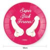 Super Dick Forever lánybúcsú papír tányér 6db-os