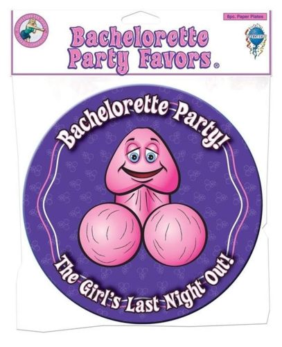 Vicces lánybúcsú papír tányér 8db-os