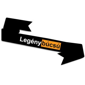 PornHub legénybúcsú vállszalag fekete