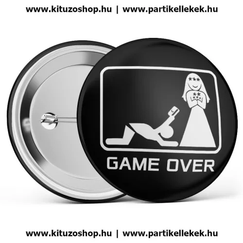 Game Over kitűző II. fekete