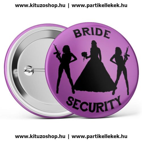 Bride Security kitűző lila