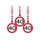 40-es Sebességkorlátozó Szülinapi Parti Függő Dekoráció - 3 db-os