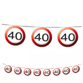 40-es Sebességkorlátozó Szülinapi Parti Füzér - 12 m