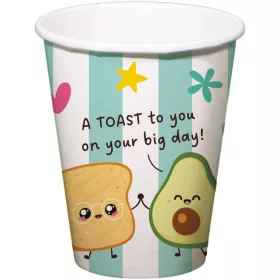 Kawaii Szülinapi Papír Parti Pohár - 250 ml, 8 db-os