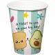 Kawaii Szülinapi Papír Parti Pohár - 250 ml, 8 db-os