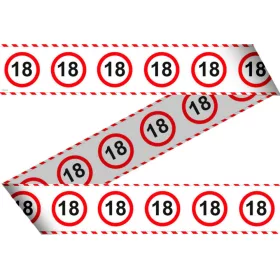   18-as Számos Sebességkorlátozó Szülinapi Parti Szalag - 15 m