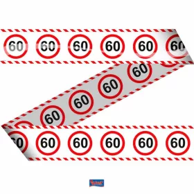   60-as Számos Sebességkorlátozó Szülinapi Parti Szalag - 15 m