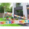 Happy Birthday Rainbow Dots - Színes Pöttyös Szülinapi Parti Kordonszalag - 15 m