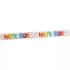 Happy Birthday Rainbow Dots - Színes Pöttyös Szülinapi Parti Kordonszalag - 15 m