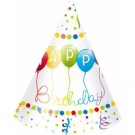 Happy Birthday Streamers - Szülinapi Parti Kalap - 6 db-os