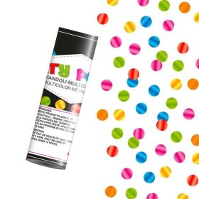   11 cm-es, Színes - Metál Kerek Konfetti Fóliákat Kilövő Konfetti Ágyú